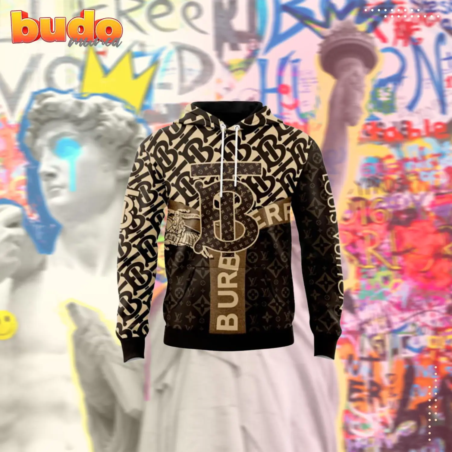 Louis vuitton burberry brown beige unisex hoodie outfit for men women luxury brand clothing special gift - hot new